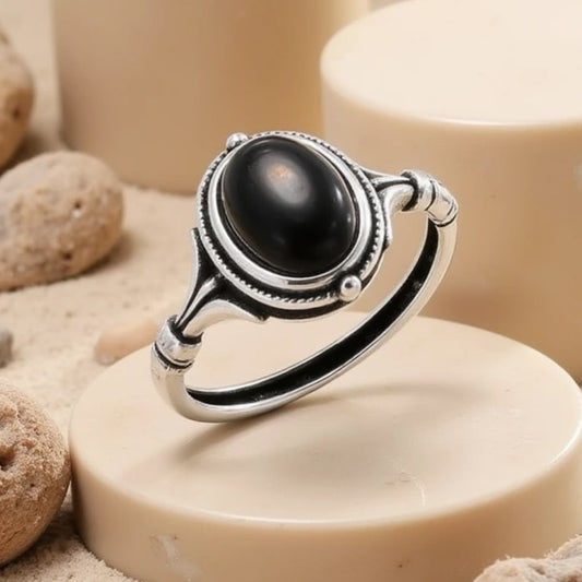 Justerbar ring ”Spiritual Reflection” i Hypersthene & Silver